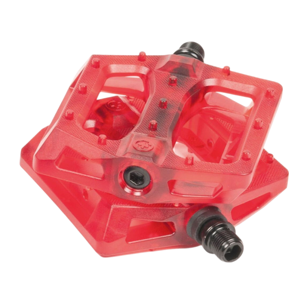 bmx pedale rot SaltPlus Stealth SB PC BMX Pedale – Clear Rot, Sealed Bearing