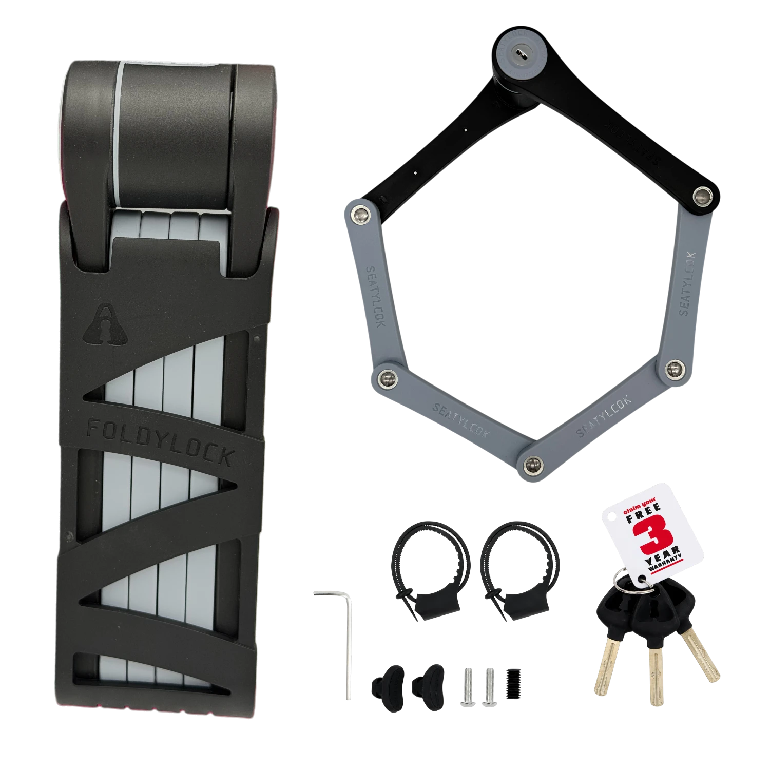 Voxom Fahrradschloss Faltschloss Foldylock Compact 85cm Seatylock /Sea