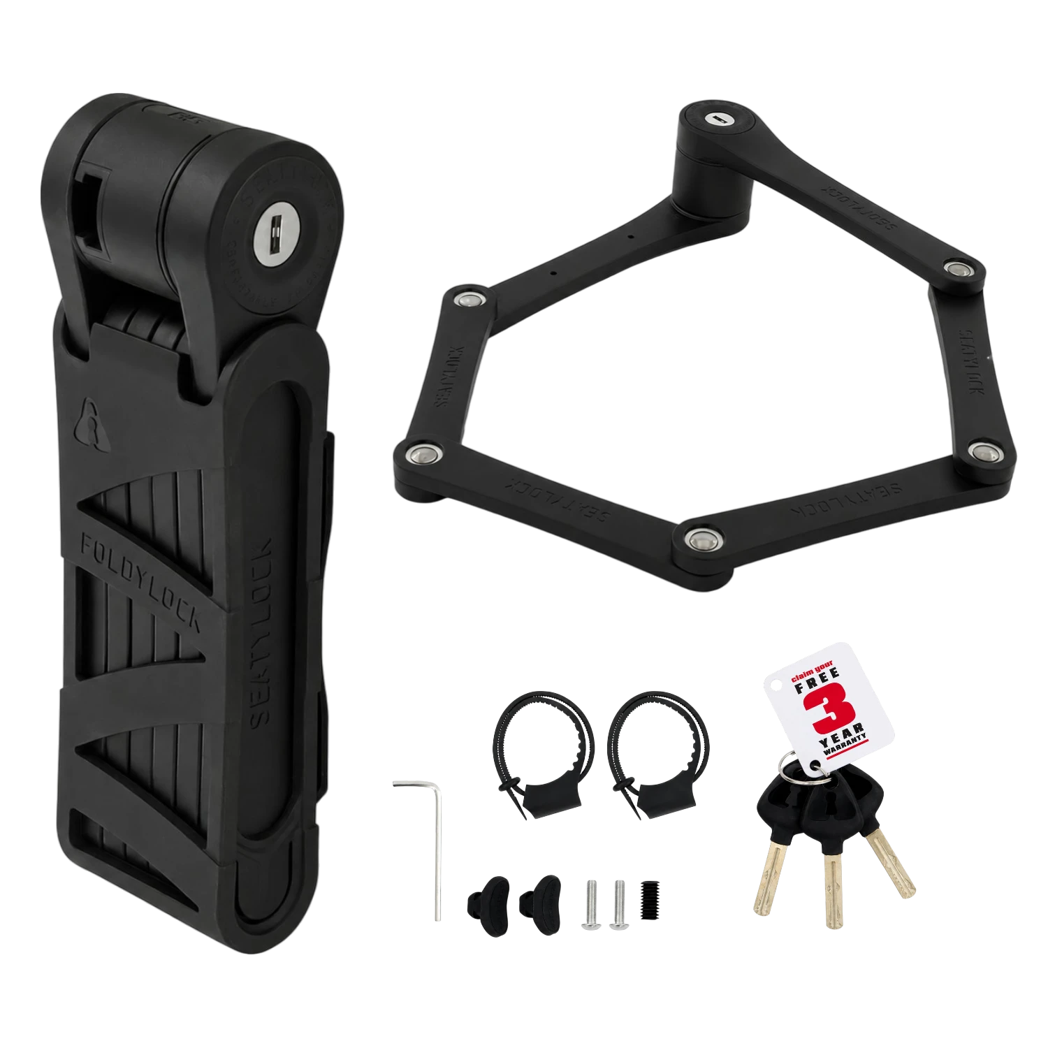 Voxom Fahrradschloss Faltschloss Foldylock Compact 85 cm Seatylock / S