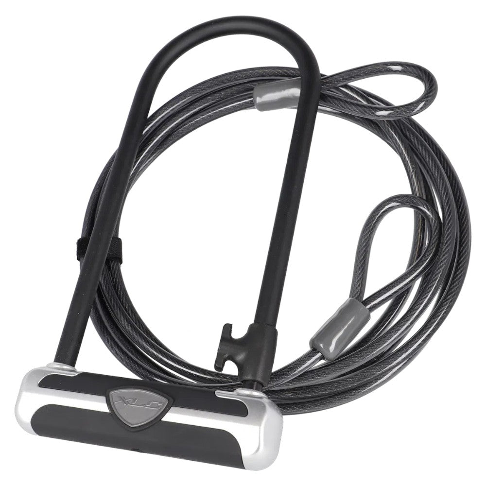 XLC Bügelschloss U-Lock Security-Level 8 115x230mm + Schlaufenkabel 12