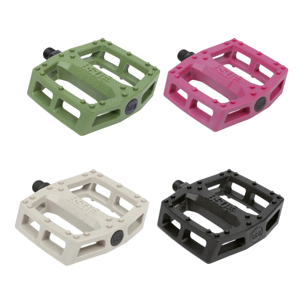 Pedali BMX BSD Safari In Plastica Rinforzata - Nero - Con Perno Crmo E 20 Pins Antiscivolo - 2