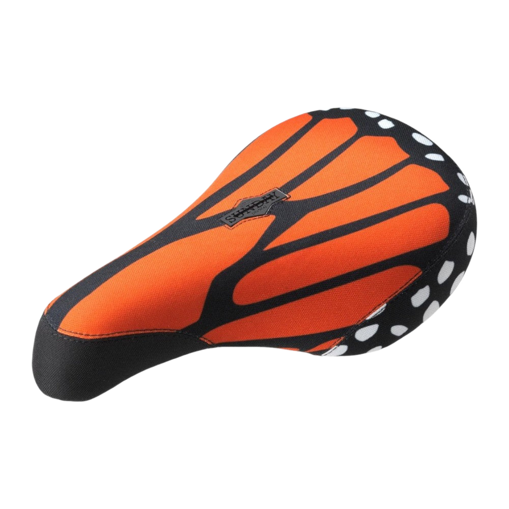 fahrradsattel rot Sunday x Burn-Slow Fat Pivotal BMX Sattel Schwarz / Orange