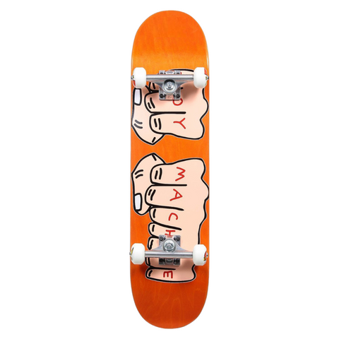 Toy-Machine Fists Skateboard - Complete Profi Skate Board 7.75" Orange (8507009564936)
