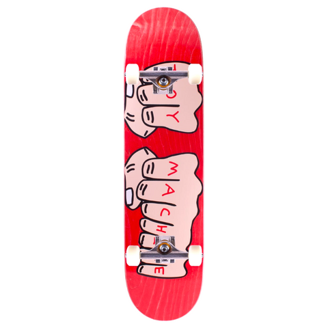 Toy-Machine Fists Skateboard - Complete Profi Skate Board 7.75" Rot (8507007926536)