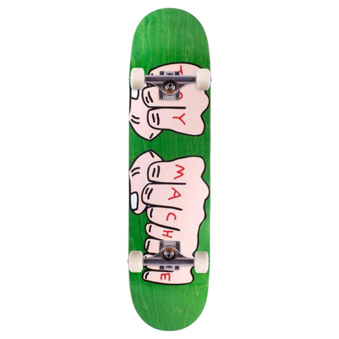 Toy-Machine Fists Skateboard - Complete Profi Skate Board 7.75" Grün (8507015463176)