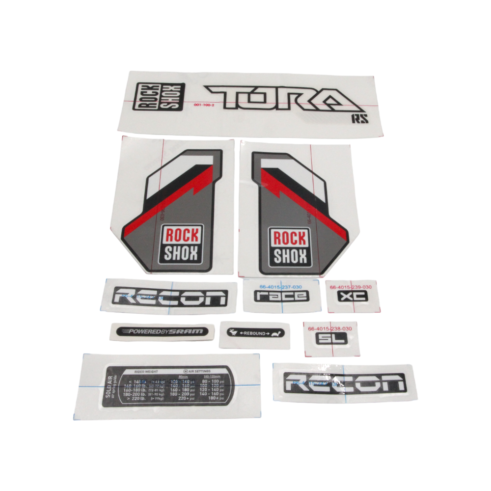 Rock Shox Aufklebersatz Recon XC/SL/Race (10) mattschwarz 11.4015.440.080 #166 - Bikers Base