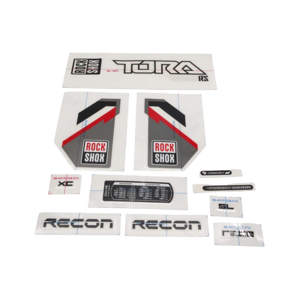 Rock Shox Aufklebersatz Recon XC/SL/Race (10) silber 11.4015.440.090 #167 - Bikers Base
