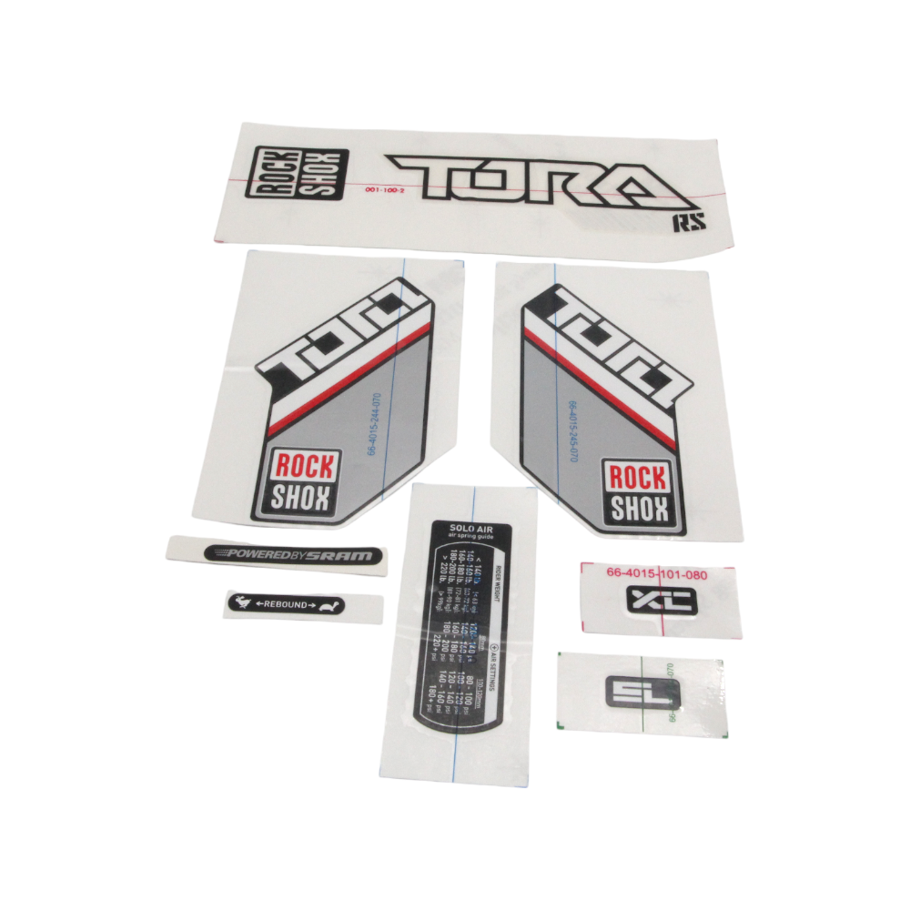 Rock Shox Aufklebersatz Tora XC/SL (10) mattschwarz 11.4015.440.030 #169 - Bikers Base