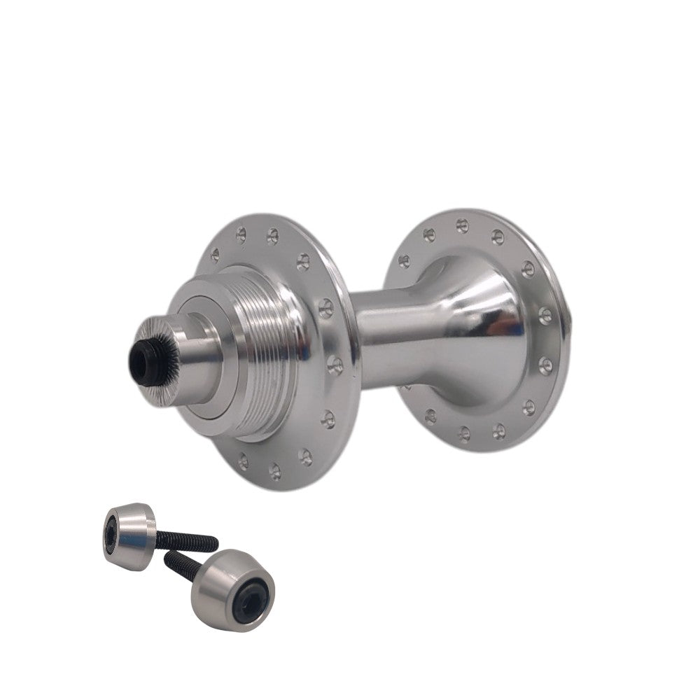 Hinterradnabe Female 28 Loch Silber 10x120 Retro classic design Singlespeed - Bikers Base