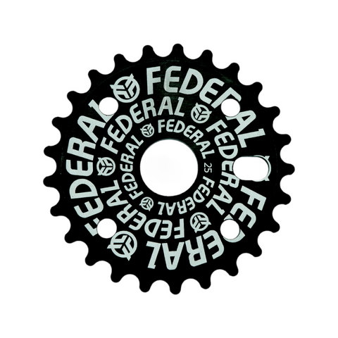 Federal Logo Solid BMX Kettenblatt 25T Schwarz (8524764807432)