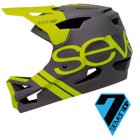 Seven Protection 7iDP Project 23 ABS Fullface Helm Gelb / Grau Gr. M (8491901190408)