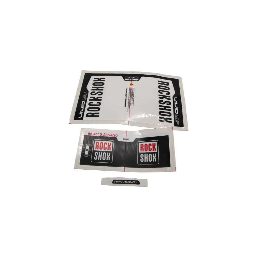 Rock Shox -  Rock Shox Aufkleber Vivid Air R2C 200x57mm 11.4318.003.211 #918 - Bikers Base BMX
