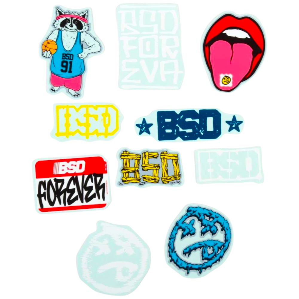 BSD -  BSD Foreva BMX Sticker Set Aufkleber Set 10st. 2023 - Bikers Base BMX