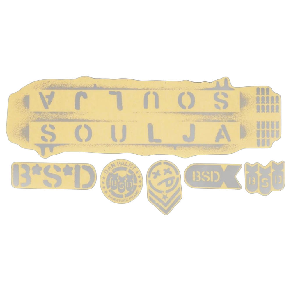 BSD -  BSD Soulja Rahmensticker BMX Sticker Schwarz - Bikers Base BMX