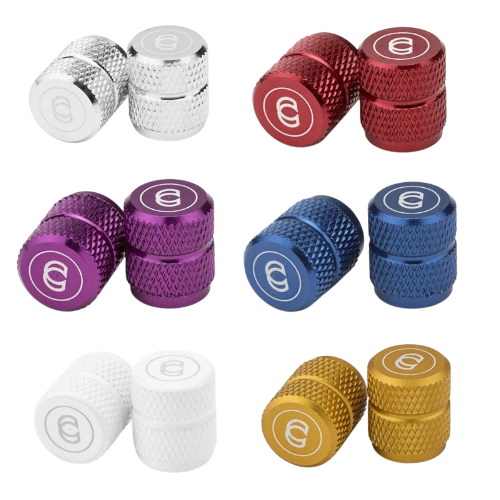 CINEMA Valve Caps Alu Ventilkappen mit AV Autoventil Schrader