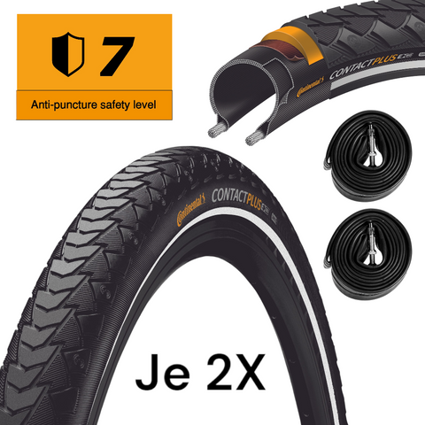 2x Continental Contact Plus Pannenschutz Fahrrad Reifen Schlauch 42-622 28x1,60" (8532759544072)