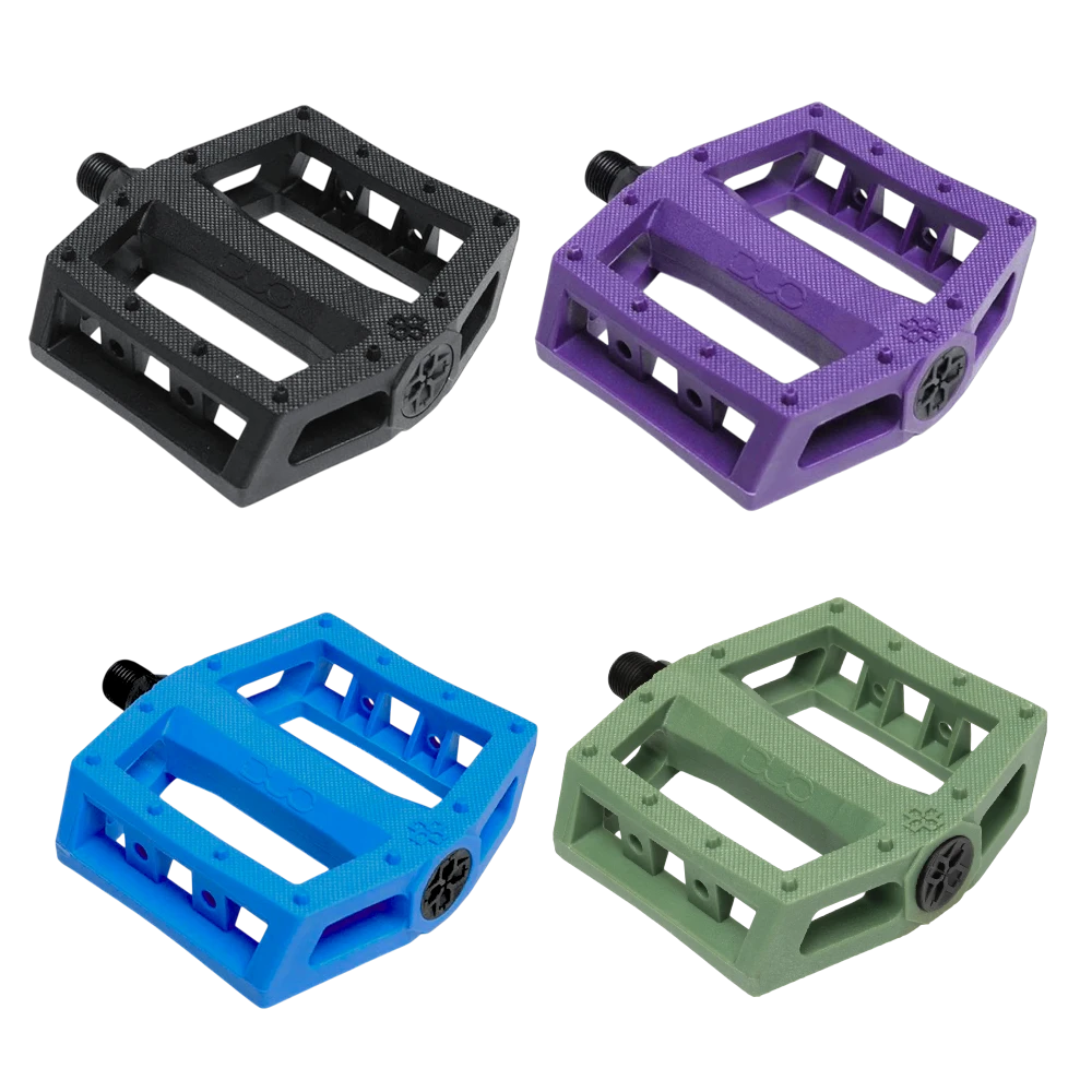 DUO BRAND PC PEDAL RESILITE BMX Pedals 9/16 Inch Fixed MTB Dirt Bike