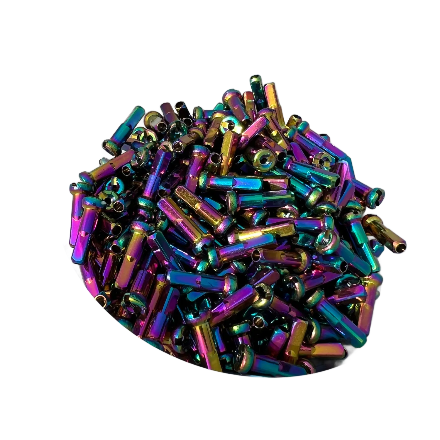 Don Speiche -  Don Speiche Rainbow Oilslick Speichennippel Aluminium 2.0 mm - Bikers Base BMX