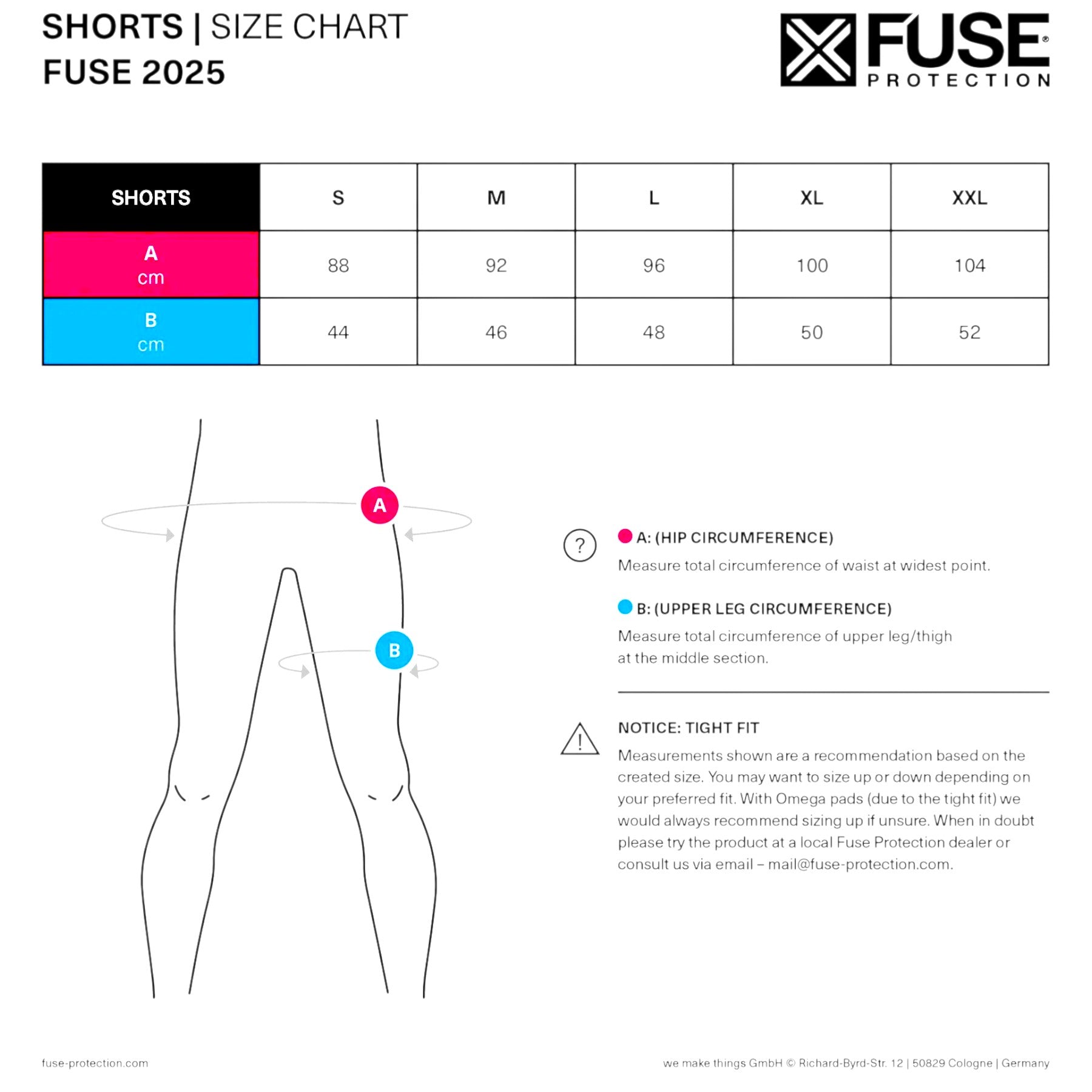 Fuse -  Fuse Omega Impact Shorts BMX Crash Pants XXL - Bikers Base BMX