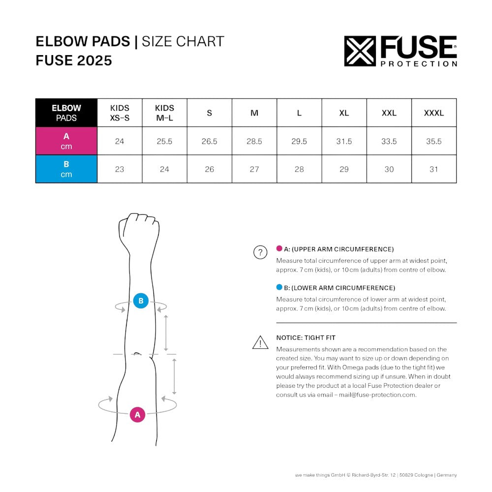 fuse -  Fuse Omega Elbow Pad BMX Ellenbogenschoner - Bikers Base BMX