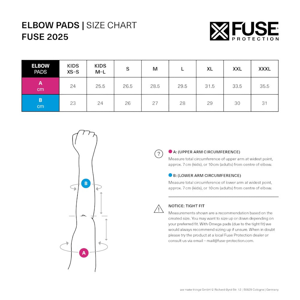 fuse -  Fuse Echo Elbow Pad BMX Ellenbogen Schoner - Bikers Base BMX