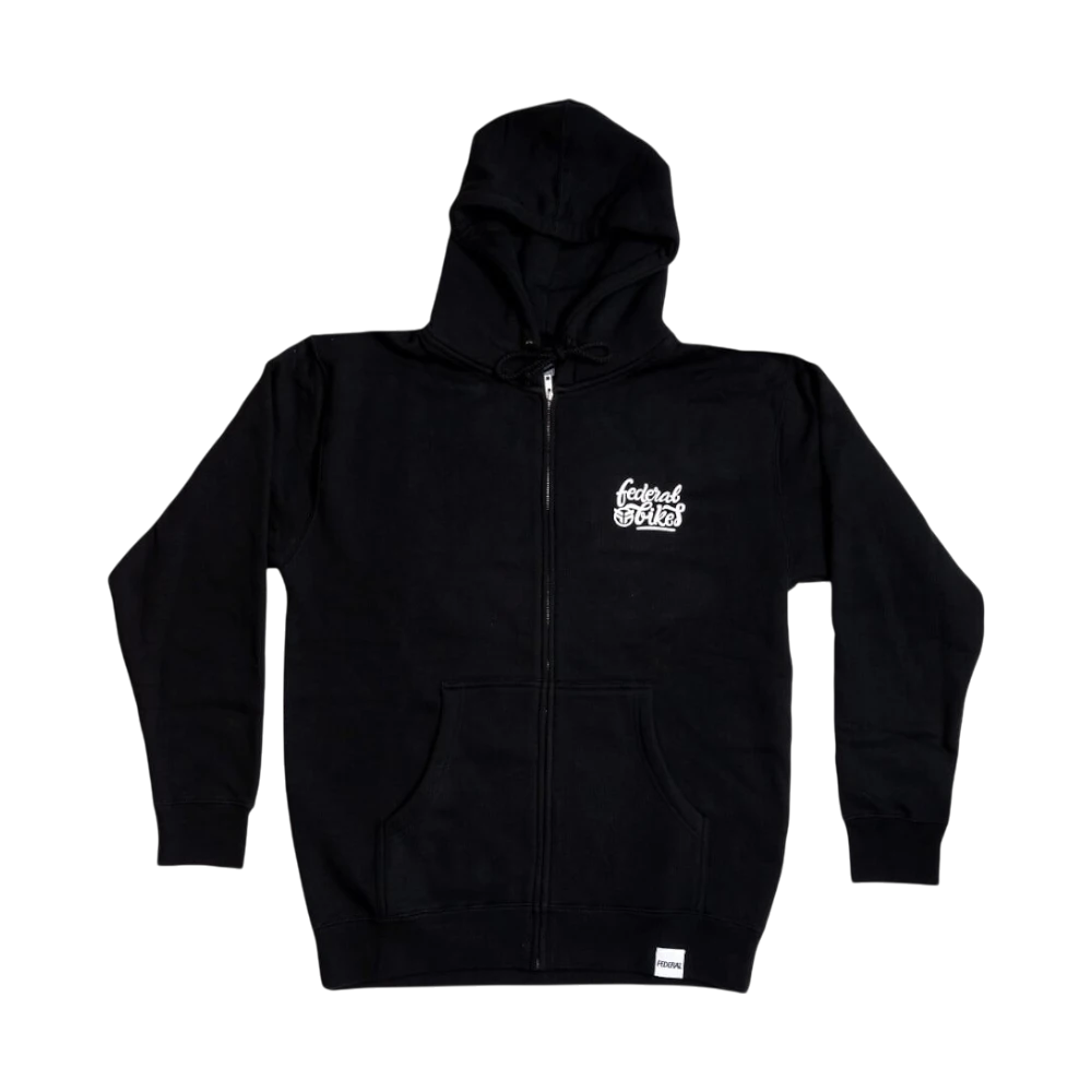 Federal Script Kapuzenjacke mit Zipper Schwarz
