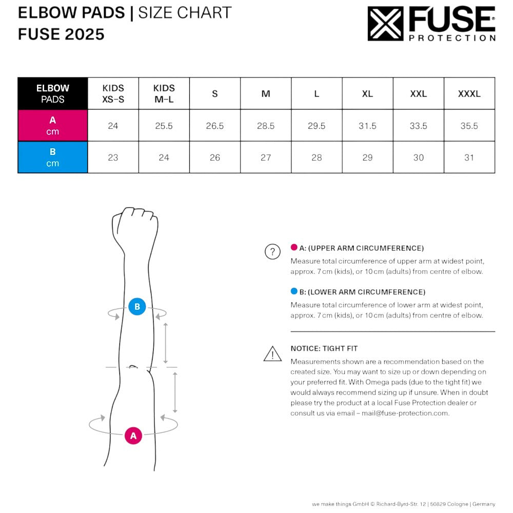 fuse -  Fuse Alpha Lite Elbow Pad BMX Ellenbogenschützer - Bikers Base BMX