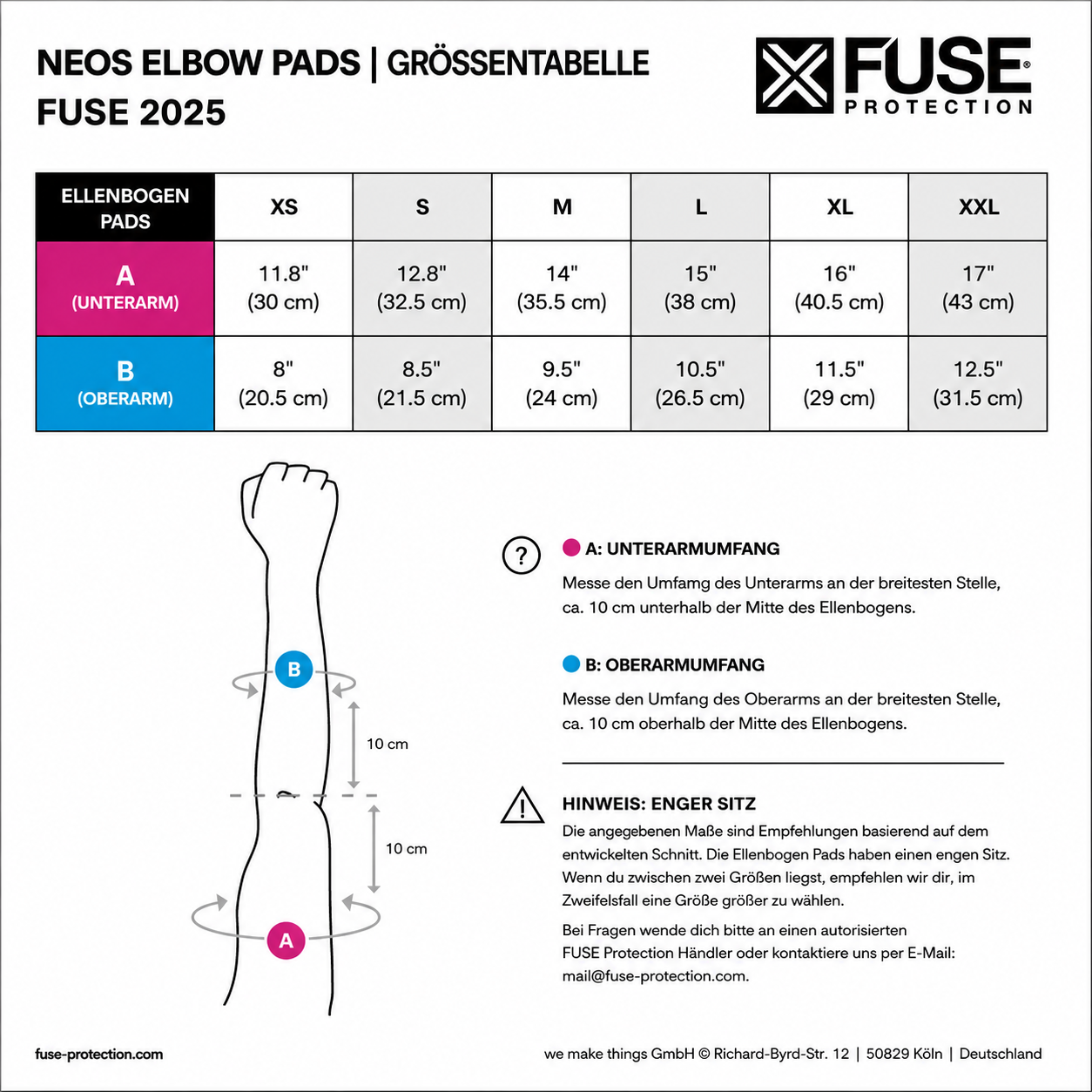 Fuse Neos Elbow Pad BMX elbow pads