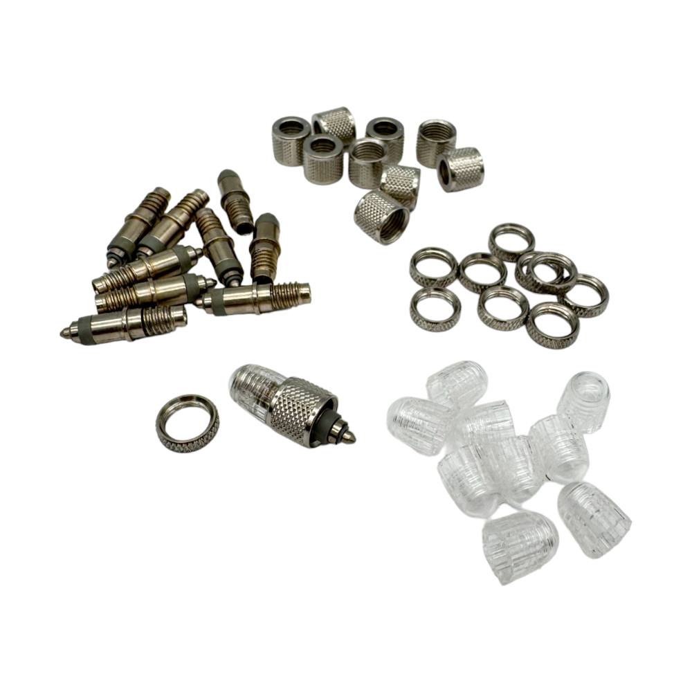 10x Schwalbe Dunlop Blitz Ventil DV Dunlopventil Fahrrad inkl. Überwurfmutter - Bikers Base