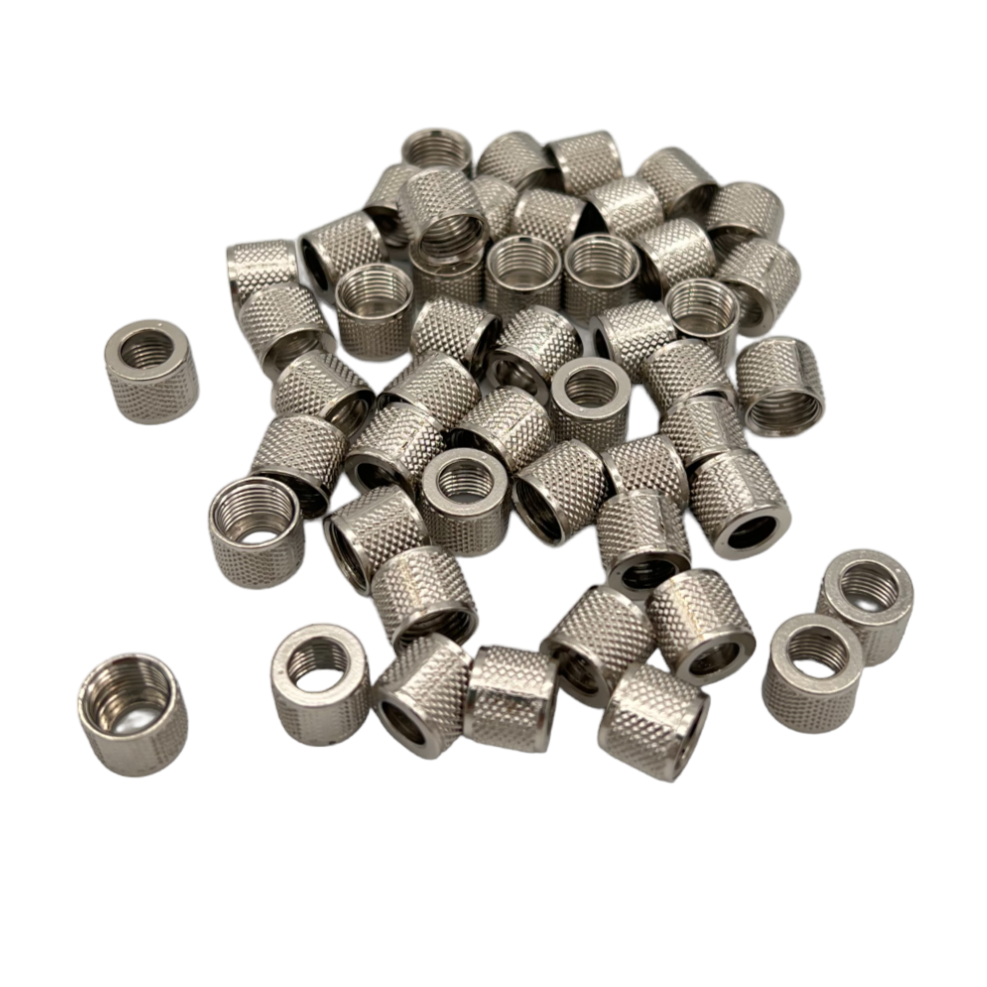 50x Dunlop Ventil Überwurf Muttern DV Dunlopventil Fahrrad - Bikers Base