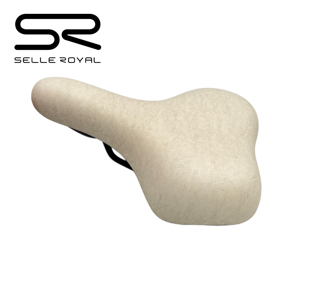 SELLE ROYAL Sattel in Creme Weiß Classic Touring Fahrradsattel Retro Unisex - Bikers Base