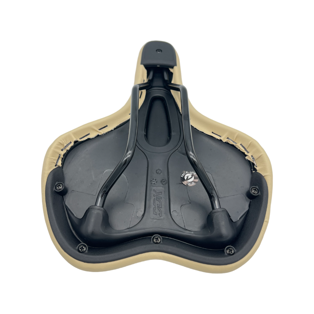 DDK Sattel in Creme Weiß Classic Touring Fahrradsattel Retro Unisex Caferacer - Bikers Base