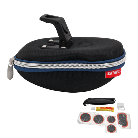 Selle Royal Satteltasche Batavus Fahrradtasche mit Schnellverschluß Werkzeugtasche Schwarz Blau (8461116735752)