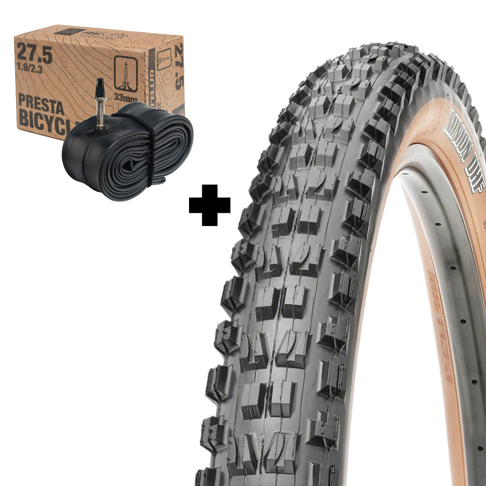 Maxxis -  Maxxis Minion DHF 27,5 × 2,30 TR Tanwall Faltreifen + WTB Schlauch - Bikers Base BMX
