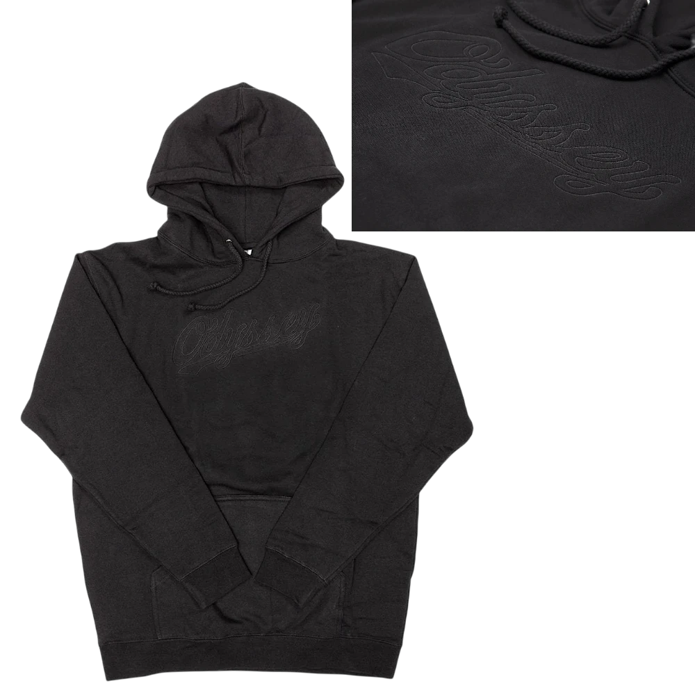 ODYSSEY BMX Pullover Big Stitch schwarz und schwarzer Stich Hoodie