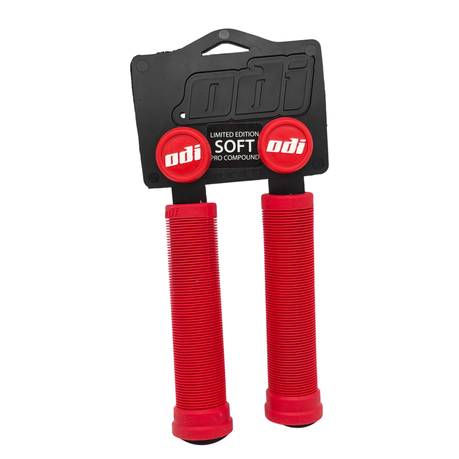 Odi Longneck SL Soft BMX Griffe ohne Flansch MTB Dirt ALL RED