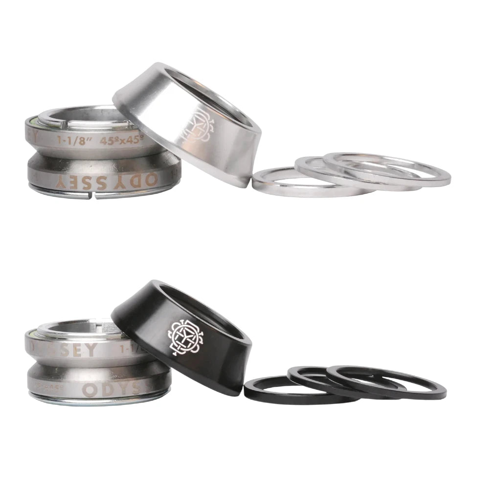 Odyssey Pro Conical BMX Steuersatz schwarz / silber / blau