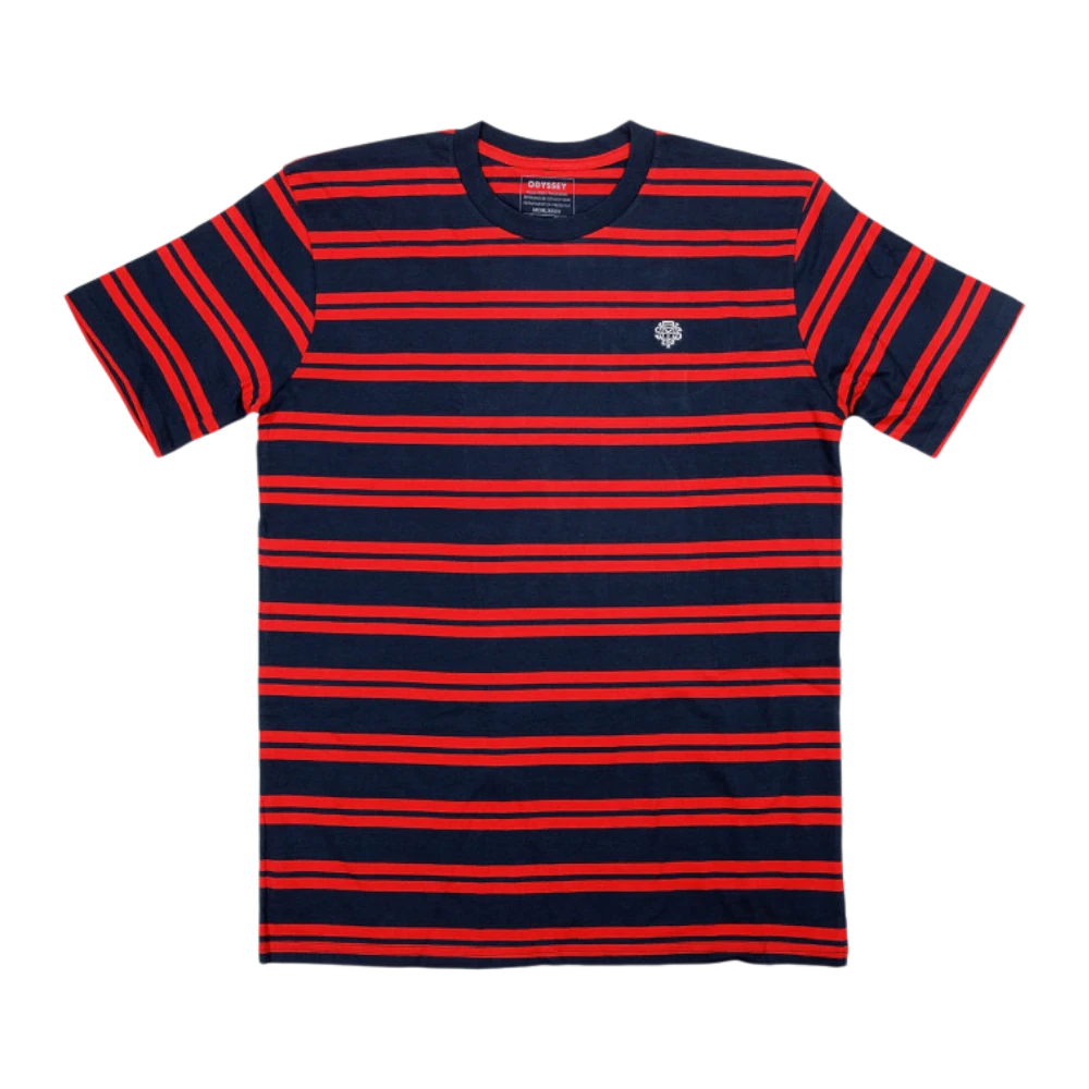 Odyssey BMX T Shirt Stichtched Monogram Navy/Rot