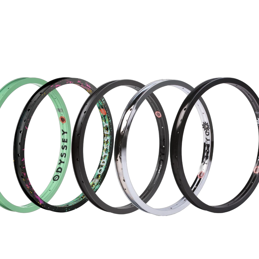 Odyssey Hazard Lite 20 inch BMX Rim Black Chrome Red Blue