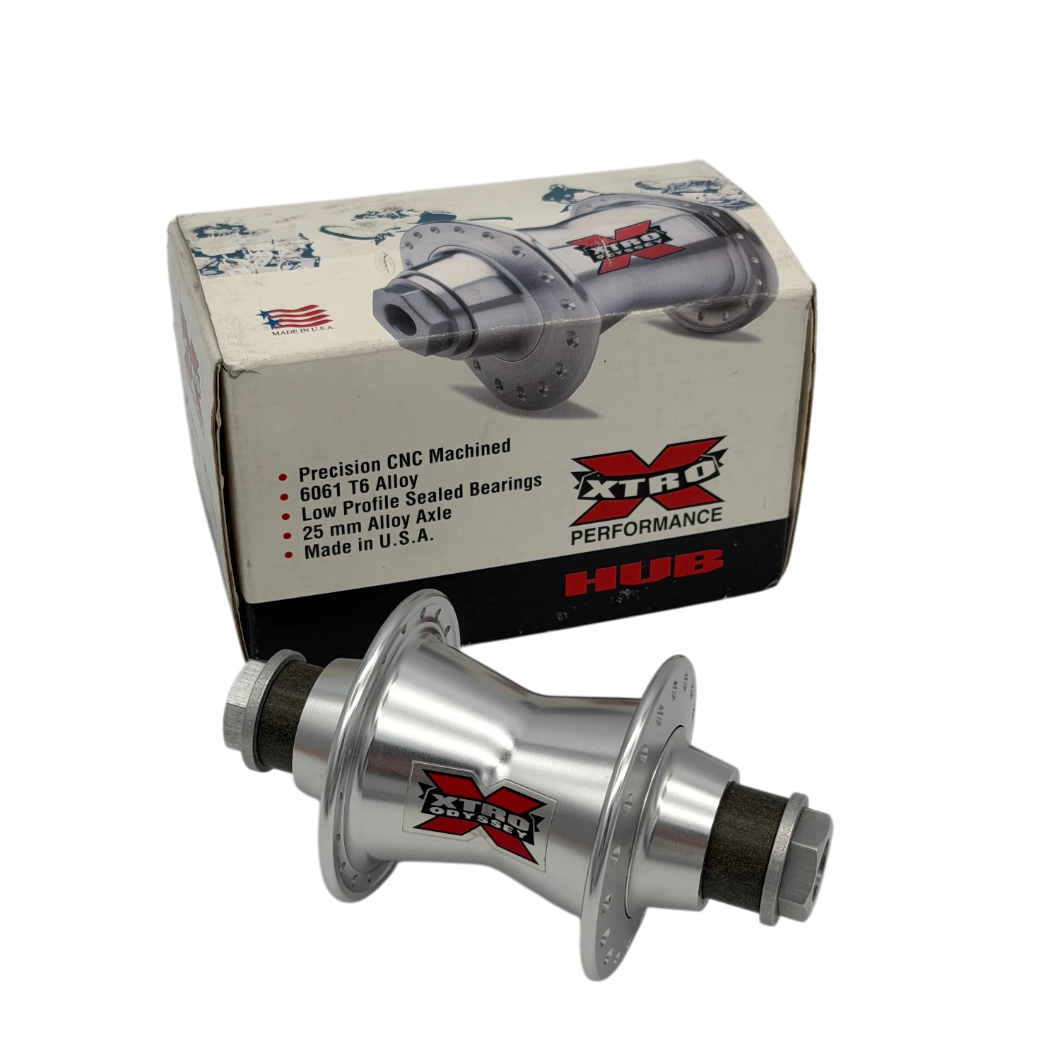 Odyssey XTRO Performance BMX Front Hub 36H Silber NOS Old School