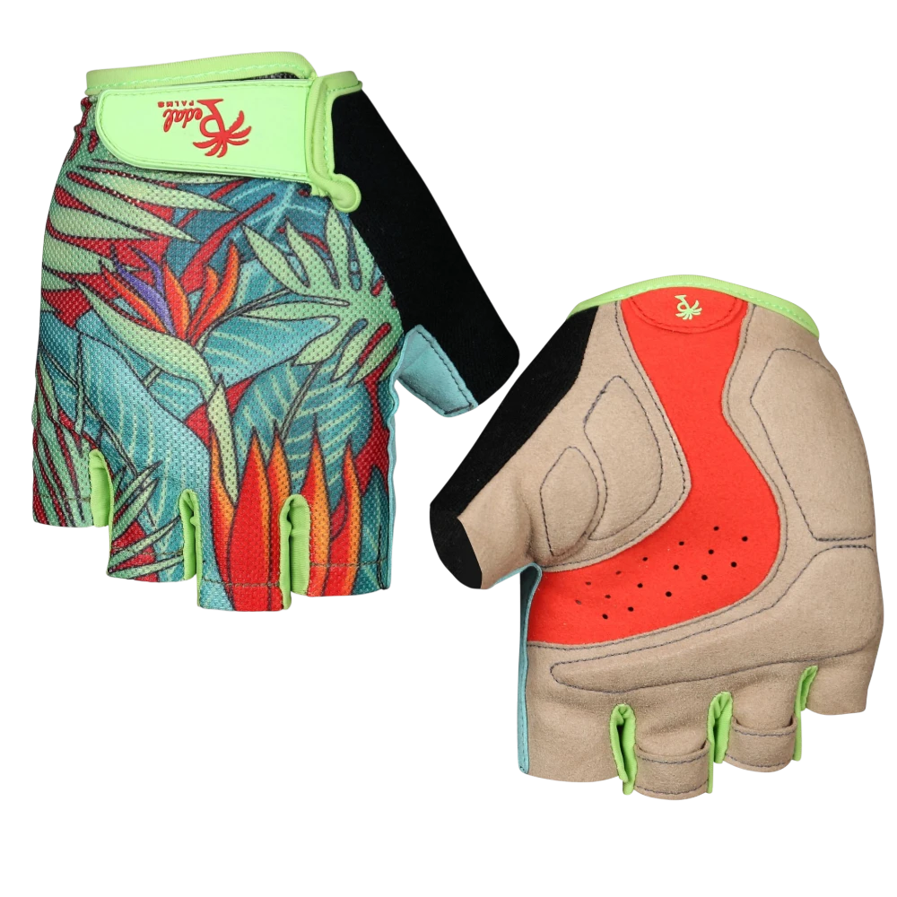 Pedal Palms Bird of Paradise Fahrradhandschuhe Kurzfinger XL