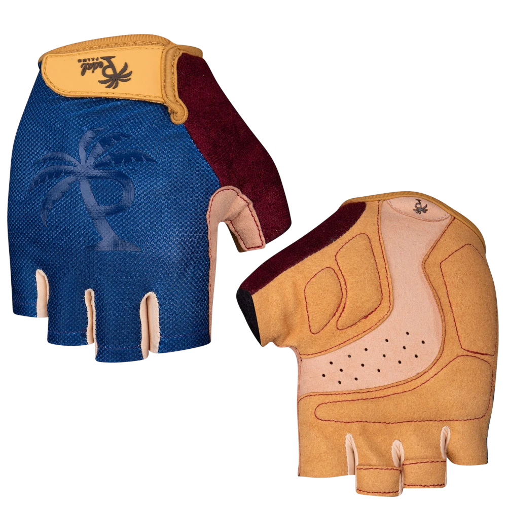 Pedal Palms Navy Tan Fahrradhandschuhe Kurzfinger