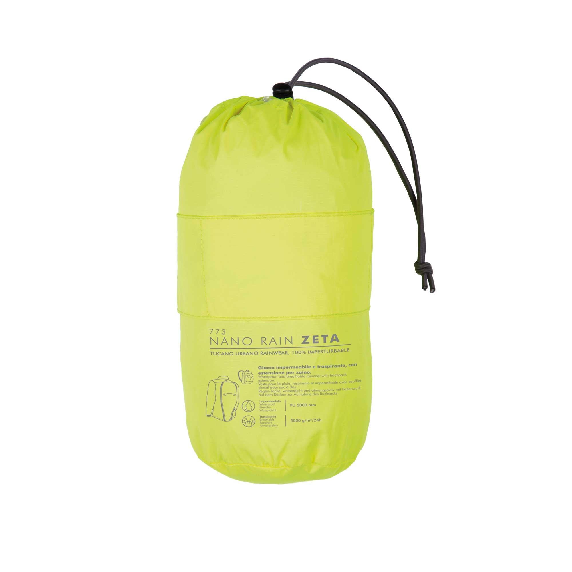 Tucano JACKE NANO RAIN ZETA Bike Fahrrad Neon Regenjacke - Bikers Base