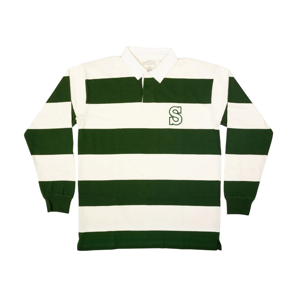 Sunday Rugby Longsleeve Off White Forest Green