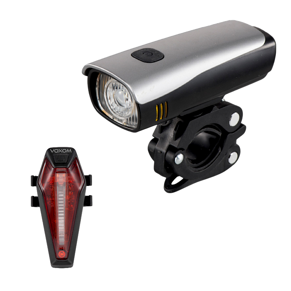 Voxom LV12/LH7 Fahrradlicht Set – StVZO & USB