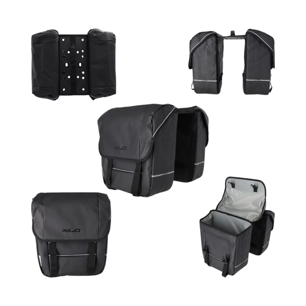 XLC Doppel Uni Fahrrad Packtasche für Gepäckträger 5:1 BA-M04 ca. 35x30x12cm