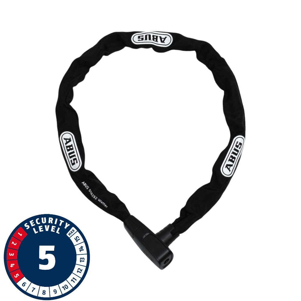Abus Schloss City Chain 6800/85 Schwarz Level 5 Fahrrad Kettenschloss - Bikers Base