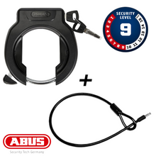 ABUS Pro Amparo 4750SL NR BK 0E Rahmenschloss + AMPARO Stahlkabel für Ringschloss (8471780196616)