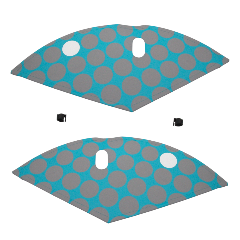 Rockschutz Mantelschoner Speichenschutz für 28 Zoll Hollandräder blau grau - Bikers Base