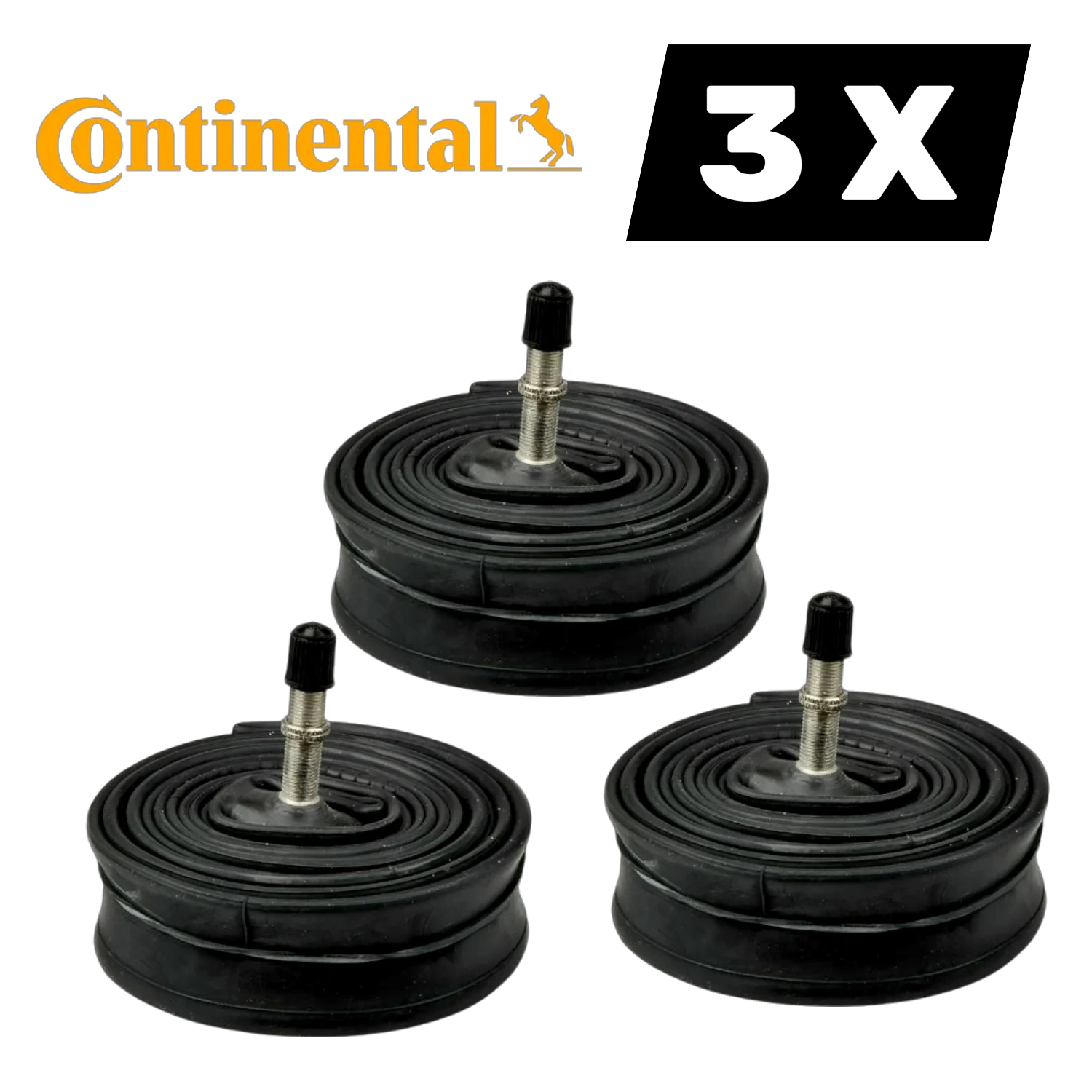 3x Continental BMX tube Compact 20" Wide 50/62-406 AV Schrader Auto 34mm